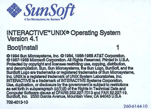 SunSoft INTERACTIVE UNIX 4.1