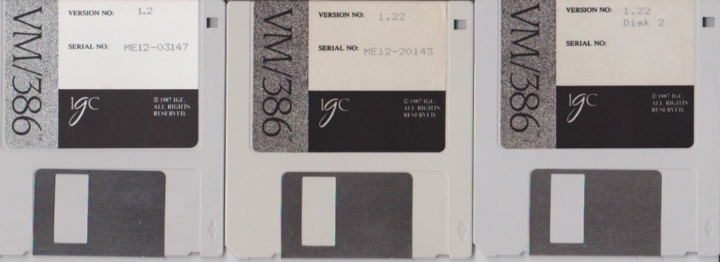 VM/386 diskettes