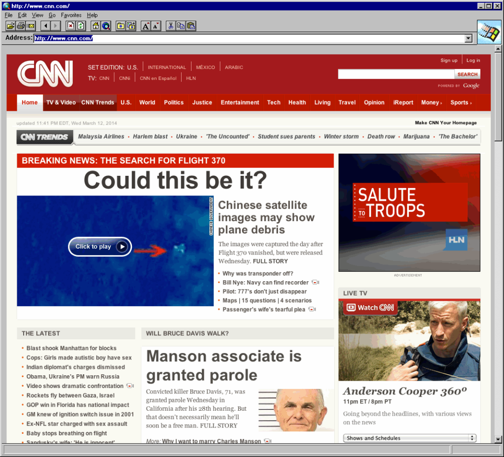 CNN via Internet Explorer 1.5