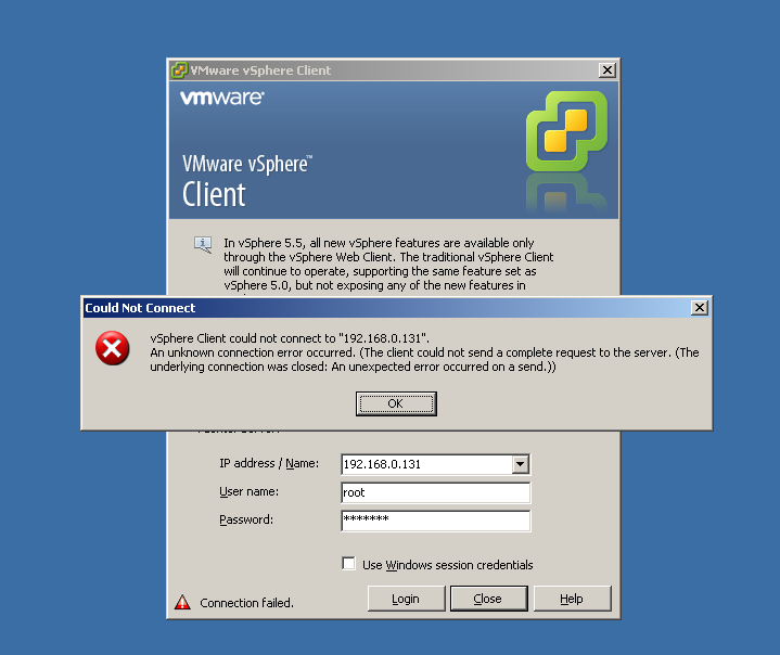 VMWare SSL failure on XP