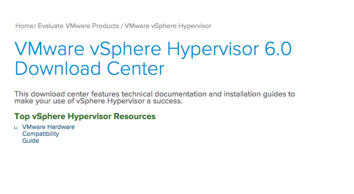 vSphere Hypervisor version 6