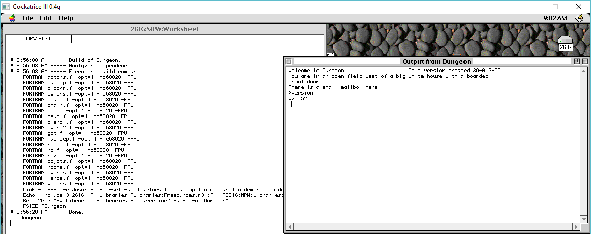 FORTRAN Dungeon 2.5.6 on MacOS