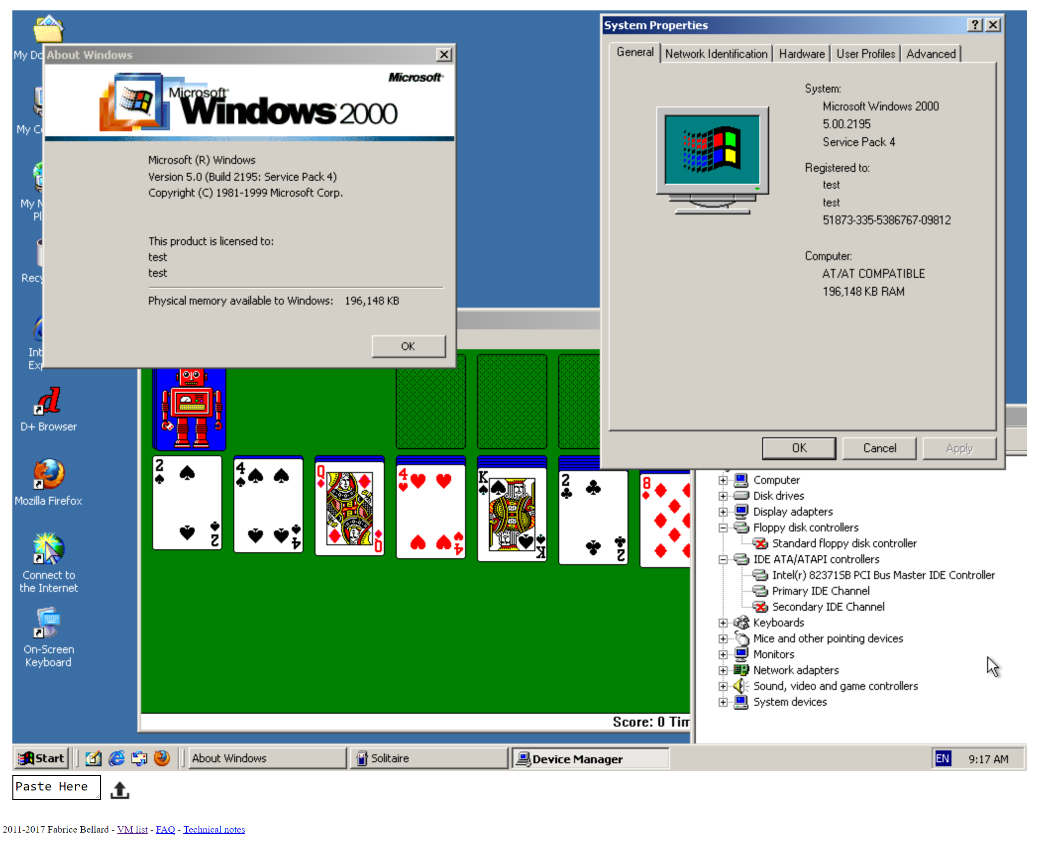 espacio de memoria virtual windows 2000 profesional