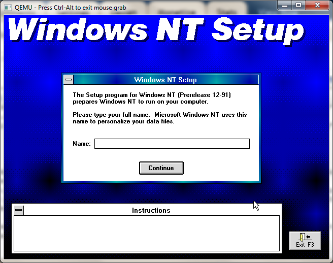 windows nt 3.1 december 1991 setup