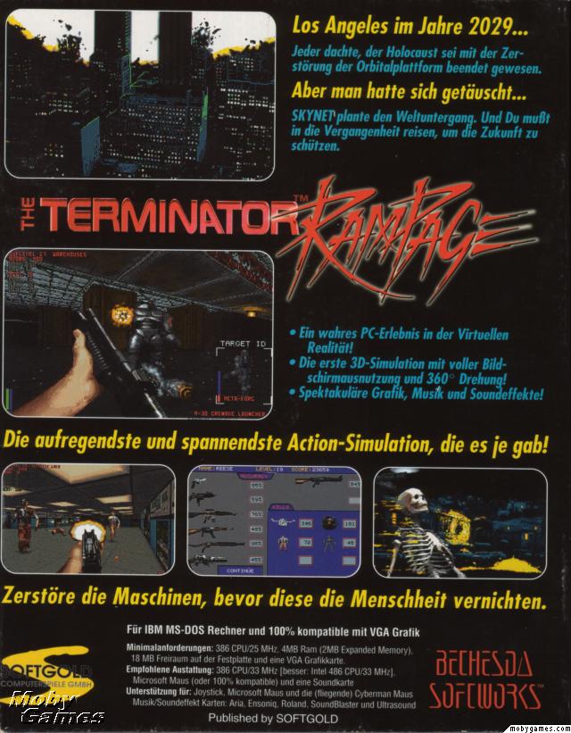 Terminator Rampage Box (back)