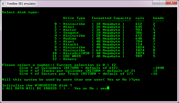 Format the disk from the diagnostics floppy