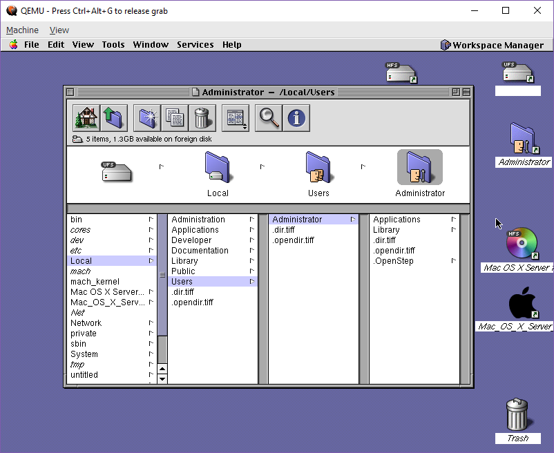 Mac OS X Server 1.0 installs on Qemu | Virtually Fun