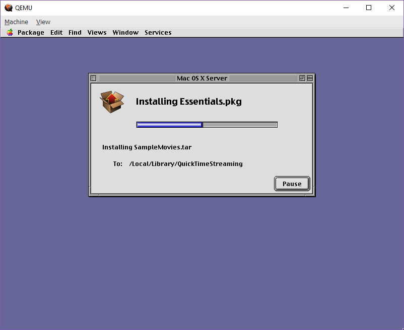 Mac OS X Server 1.0 installs on Qemu | Virtually Fun