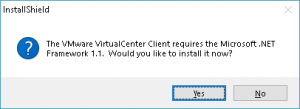 Virtualcenter Windows Installing .NET 1.1 on Windows 10 | Virtually Fun